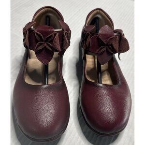 LArtiste Womens Tomee Spring Step Mary Janes Decorative Strap Size 37 Bordeaux